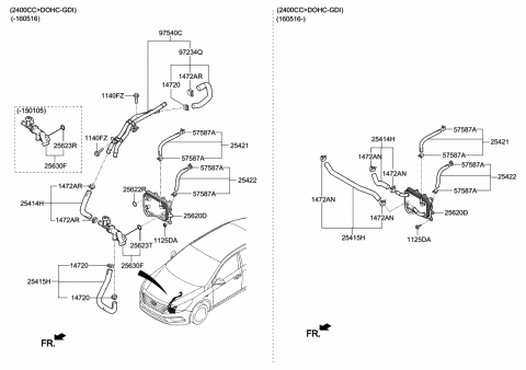 2017 Hyundai Sonata Pipe Assembly-Rear Heater Water Diagram for 97540-C2000