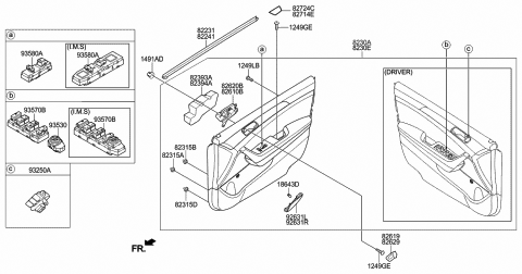 2015 Hyundai Sonata Panel Assembly-Front Door Trim,LH Diagram for 82305-C2BT0-TGG