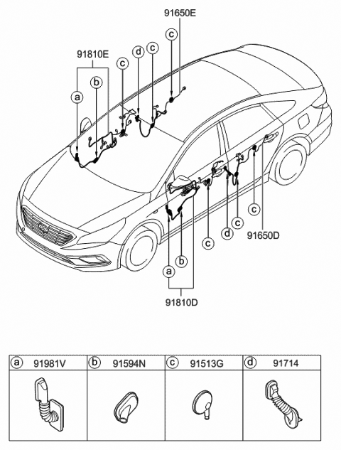 Door Wiring - 2017 Hyundai Sonata