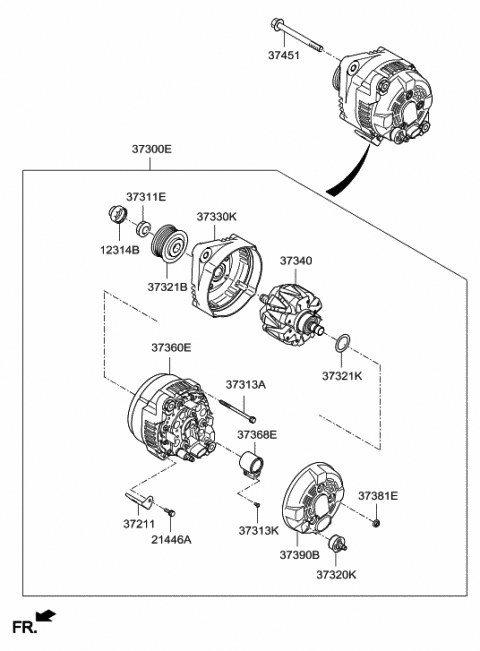 Alternator - 2016 Hyundai Sonata