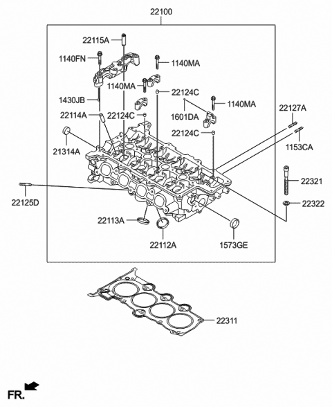 Cylinder Head - 2016 Hyundai Sonata