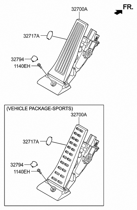 Genuine Hyundai 32730-2H000 Accelerator Pad Assembly Genuine Hyundai 32730-2H000 Accelerator Pad Assembly