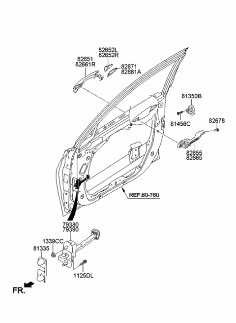 Exterior Genuine Hyundai 82665-3V020 Door Handle Assembly Exterior Genuine Hyundai 82665-3V020 Door Handle Assembly