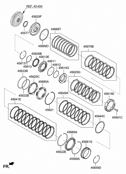 2011 Hyundai Azera Ring-Snap Diagram for 45619-3BAB1