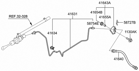 Genuine Hyundai Clutch Master Cylinder – Fits Elantra 2017-2019 Manual – 41600F2000