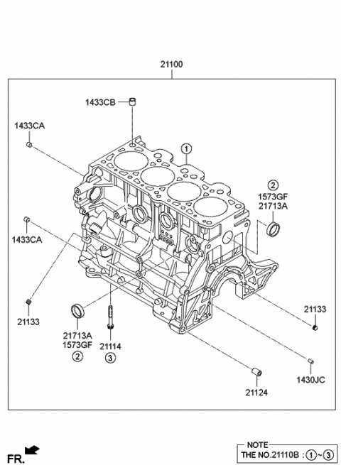 Cylinder Block 2007 Hyundai Tucson