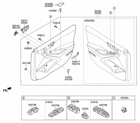 2019 Hyundai Ioniq Panel Assembly-Front Door Trim,LH Diagram for 82307-G2220-YGE