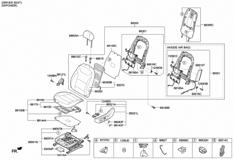 2018 Hyundai Ioniq Cushion Assembly-Front Seat,LH Diagram for 88100-G2010-SKL