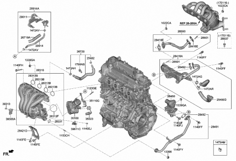 2017 Hyundai Ioniq Purge Control Valve Assembly Diagram for 29015-03HA0
