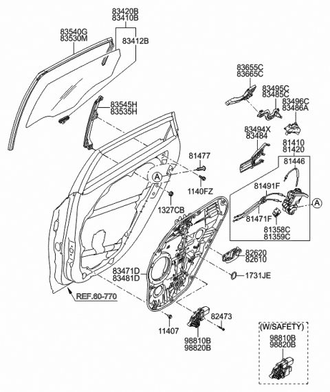 Rear Genuine Hyundai 85940-29600-FK Trim Assembly Right Rear Genuine Hyundai 85940-29600-FK Trim Assembly Right