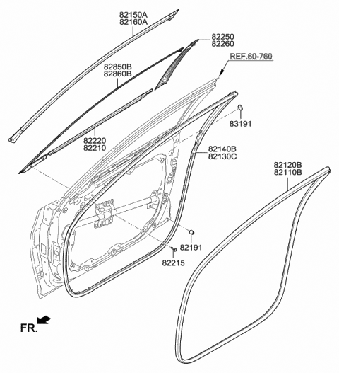 Front Outer Left Genuine Hyundai 86381-3L010 Door Frame B-Pillar Tape Front Outer Left Genuine Hyundai 86381-3L010 Door Frame B-Pillar Tape