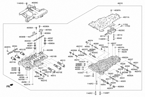 2017 Hyundai Genesis G80 Valve Assembly-Damping Diagram for 46326-4J000