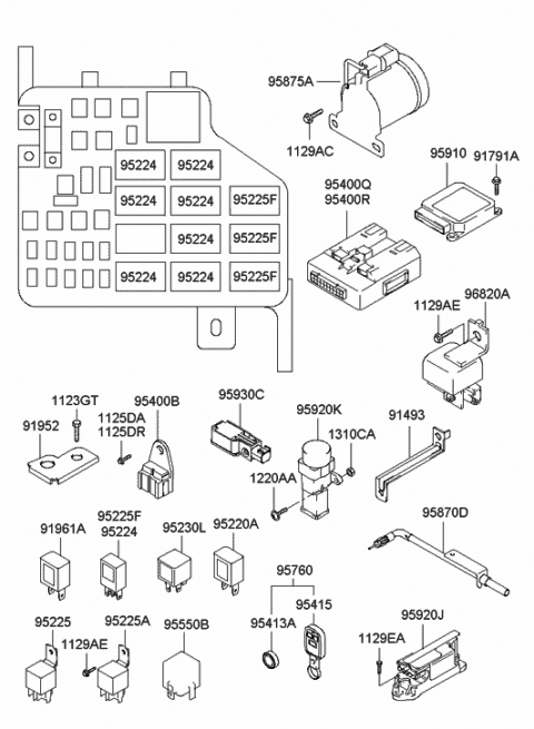 Genuine Hyundai 95400-26650 ETACS and Receiver Assembly Genuine Hyundai 95400-26650 ETACS and Receiver Assembly