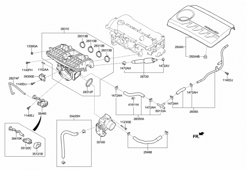 Intake Manifold - 2019 Hyundai Elantra US Alabama made