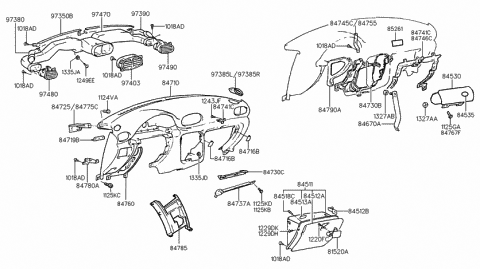 1997 Hyundai Accent Connection Assembly-Heater Diagram for 97470-22000