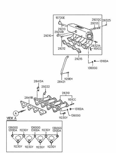 Genuine Hyundai 29215-32500 Surge Tank Gasket Genuine Hyundai 29215-32500 Surge Tank Gasket