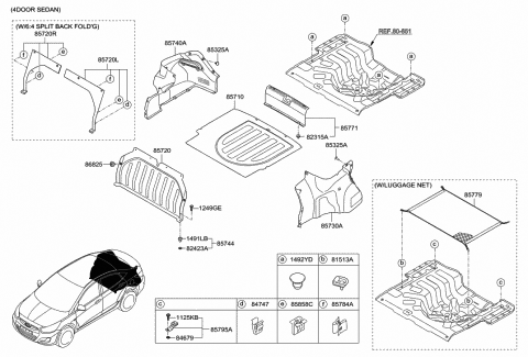 HYUNDAI Genuine 85795-2H100-RY Luggage Net Hook Assembly HYUNDAI Genuine 85795-2H100-RY Luggage Net Hook Assembly