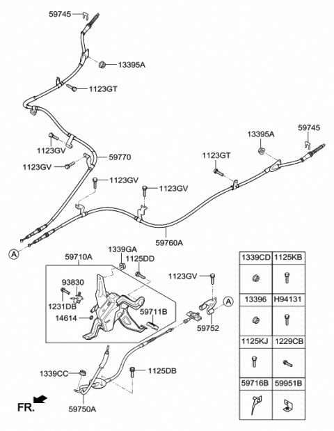 2017 Hyundai Santa Fe Sport Pad-Pedal Diagram for 59711-2P000