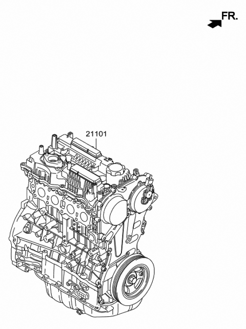 2016 Hyundai Santa Fe Sport Engine Assembly-Sub Diagram for 21101-2GK17