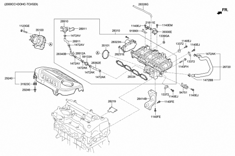 Intake Manifold - 2018 Hyundai Santa Fe Sport