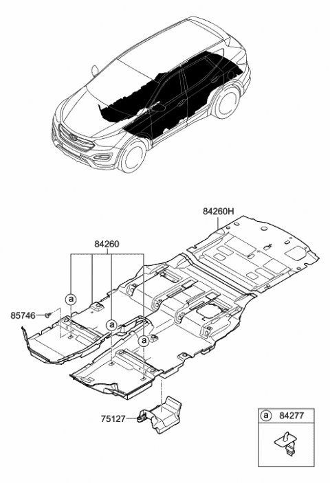 Genuine Hyundai 84260-3X150-RY Floor Carpet Assembly Genuine Hyundai 84260-3X150-RY Floor Carpet Assembly