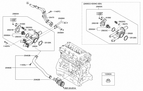 Genuine Hyundai 25600-39650 Coolant Temperature Control Assembly Genuine Hyundai 25600-39650 Coolant Temperature Control Assembly