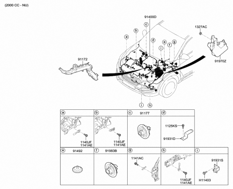 Control Wiring - 2016 Hyundai Tucson Gas