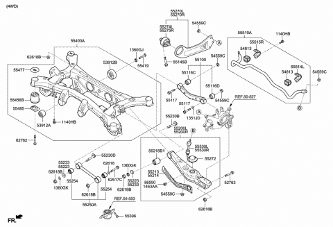 2017 Hyundai Tucson Bush-Rear Trailing Arm,RH Diagram for 55275-D3000