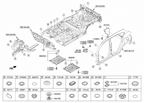2018 Hyundai Tucson Extension-Cowl Side Mounting,RH Diagram for 71247-D3000