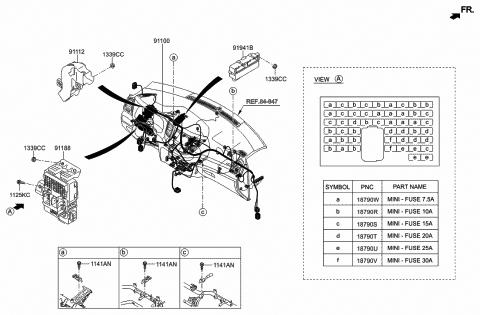 2017 Hyundai Tucson Wiring Assembly-Main Diagram for 91110-D3683