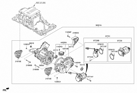 Hyundai 97729-G7000 Body Kit-Compressor