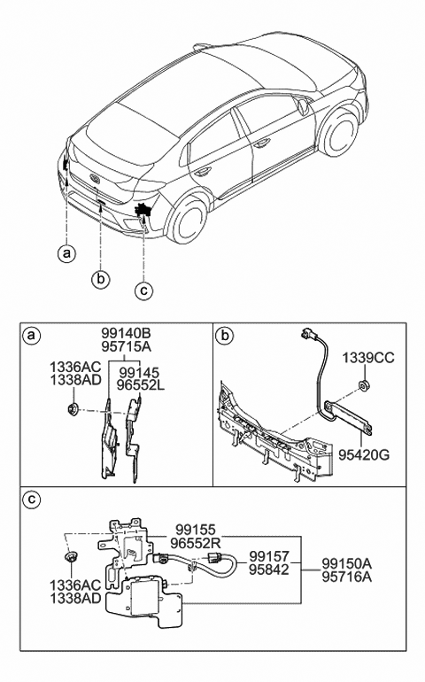 2019 Hyundai Ioniq Bracket-Mounting,RH Diagram for 95822-G2000