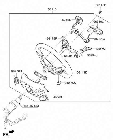 2017 Hyundai Ioniq Bezel,RH Diagram for 56172-G2000-WMP