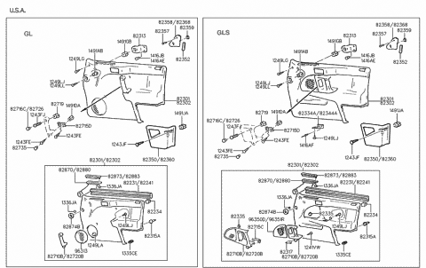 1995 Hyundai Elantra Grommet-Screw Diagram for 14912-04000