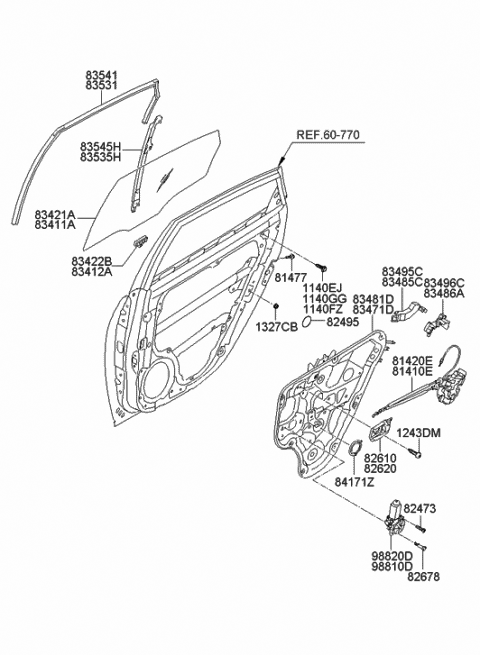 Right Interior Genuine Hyundai 82620-28000-FD Door Handle Assembly Right Interior Genuine Hyundai 82620-28000-FD Door Handle Assembly