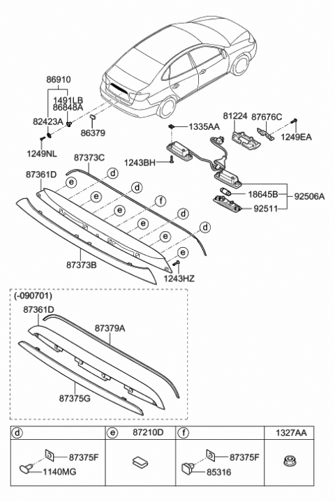 2008 Hyundai Elantra Protector Diagram for 87317-2Q000