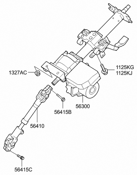 Genuine Hyundai 56400-0A000 Universal Joint Assembly