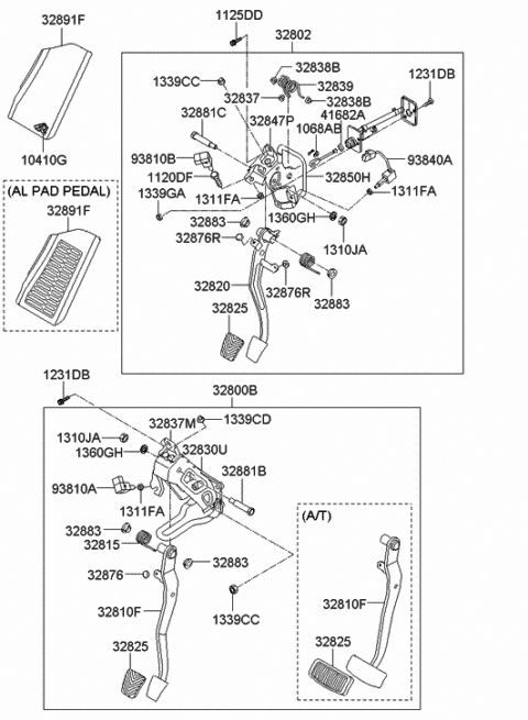 2009 Hyundai Elantra Rest-Foot Diagram for 32891-2H100-9K