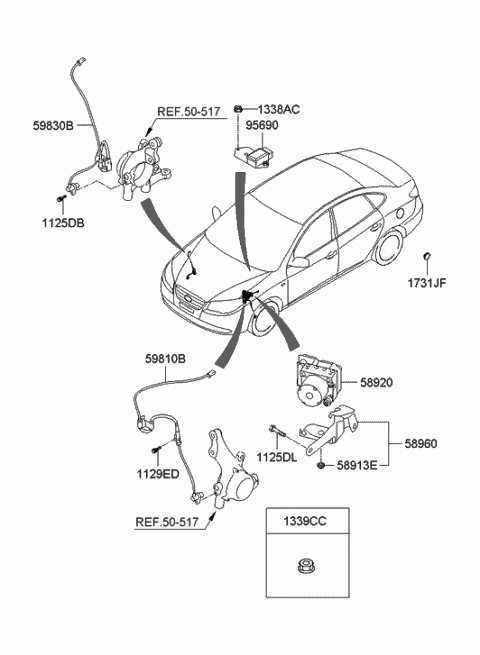 2008 Hyundai Elantra Abs Assembly Diagram for 58920-2H600