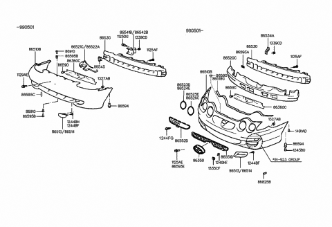 1998 Hyundai Tiburon Screw-Tapping Diagram for 12441-05161