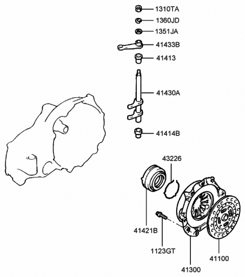 2001 Hyundai Tiburon Ring-Snap Diagram for 41390-28030