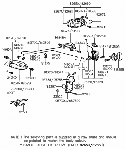 2001 Hyundai Tiburon Screw-Tapping Diagram for 12438-06161