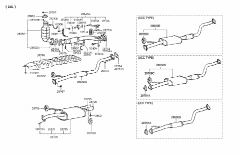Genuine Hyundai 28610-29754 Exhaust Pipe Front Genuine Hyundai 28610-29754 Exhaust Pipe Front