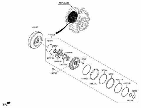 Genuine Hyundai 45100-49600 Torque Converter Assembly Genuine Hyundai 45100-49600 Torque Converter Assembly