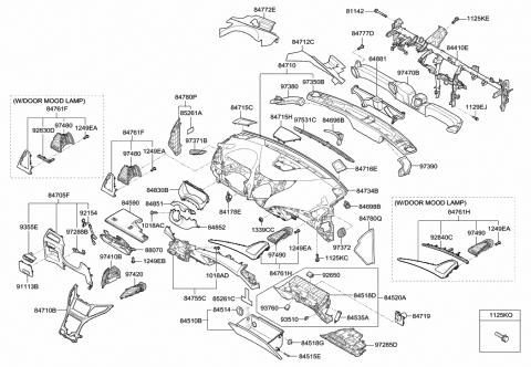 2016 Hyundai Azera Module Assembly-Knee Air Bag Diagram for 56970-3V500-YDA