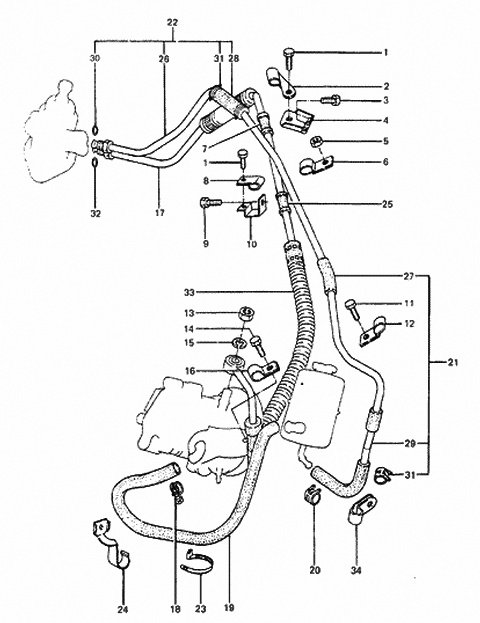 Genuine Hyundai 57527-21000 Power Steering Return Tube Genuine Hyundai 57527-21000 Power Steering Return Tube