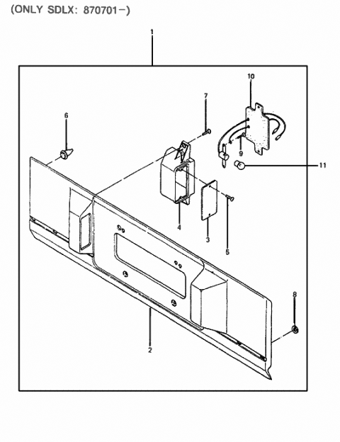 1987 Hyundai Excel Holder & Wiring-License Lamp Diagram for 92540-21070
