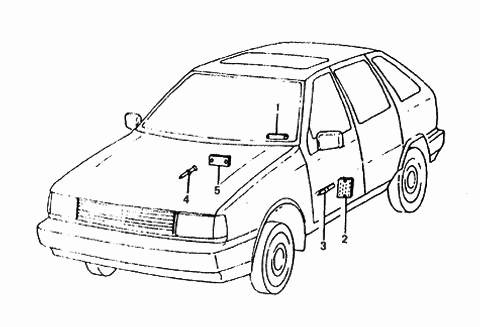 1986 Hyundai Excel Plate-Cib Label Diagram for 86461-14100