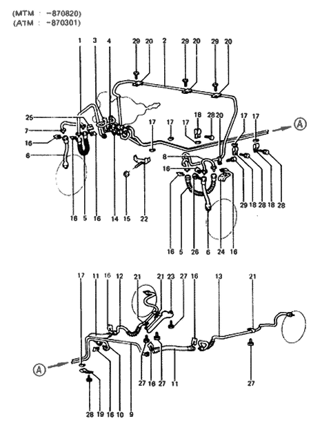 1985 Hyundai Excel Tube-Master Cylinder To PCV Diagram for 58722-21310