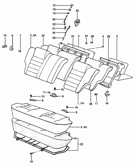 1988 Hyundai Excel Cover-Rear Seat Back Diagram for 89370-21000-CHF